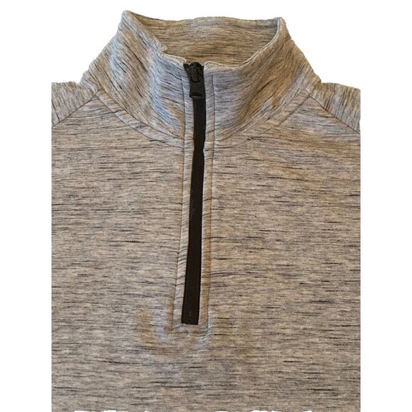 Banana Republic Pullover Men’s Small Gray Moisture Wicking 1/4 Zip Long Sleeve - Picture 2 of 16